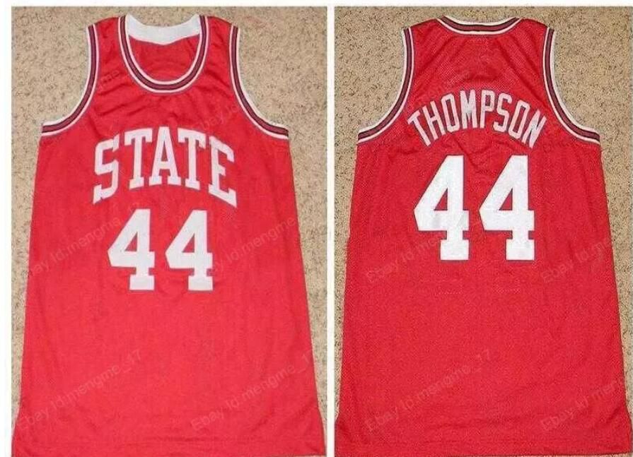 Men Throwback David The Sky 44 Walker Thompson Basketball Jersey State red jerseys